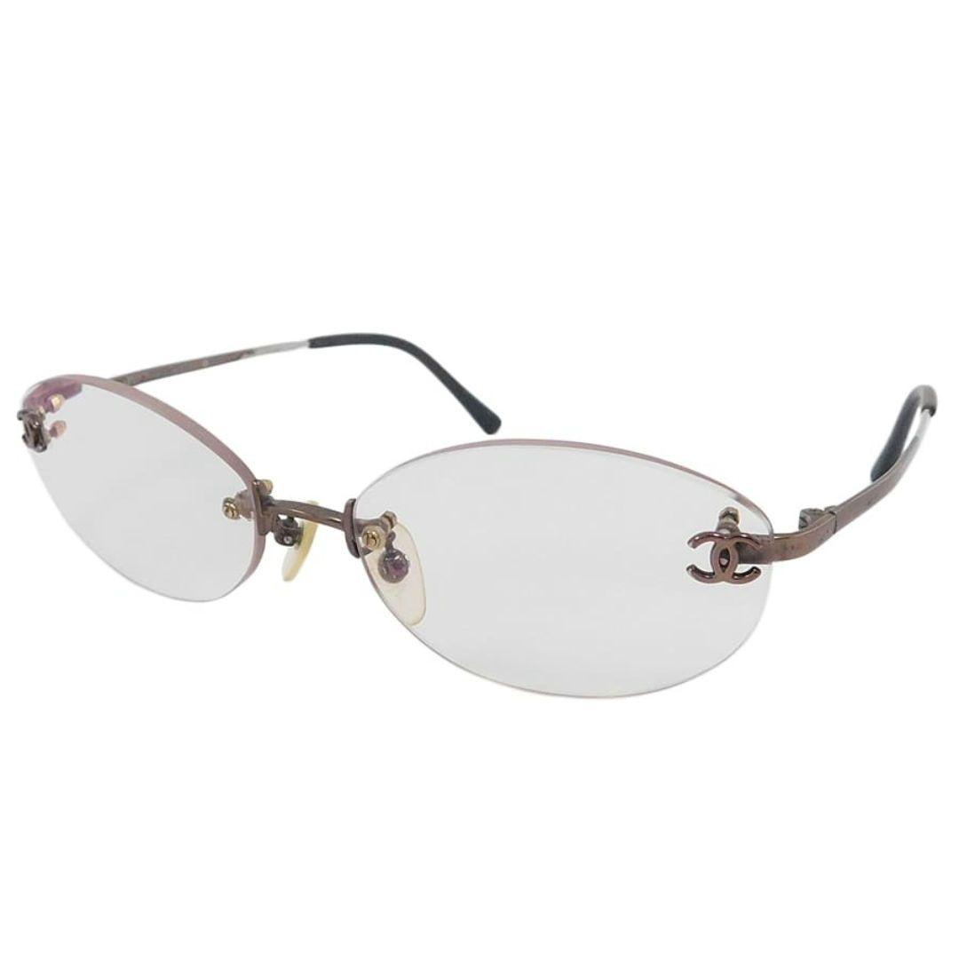 ☆ CHANEL メガネ サングラス ココマーク リムレス 眼鏡 ツーポイント