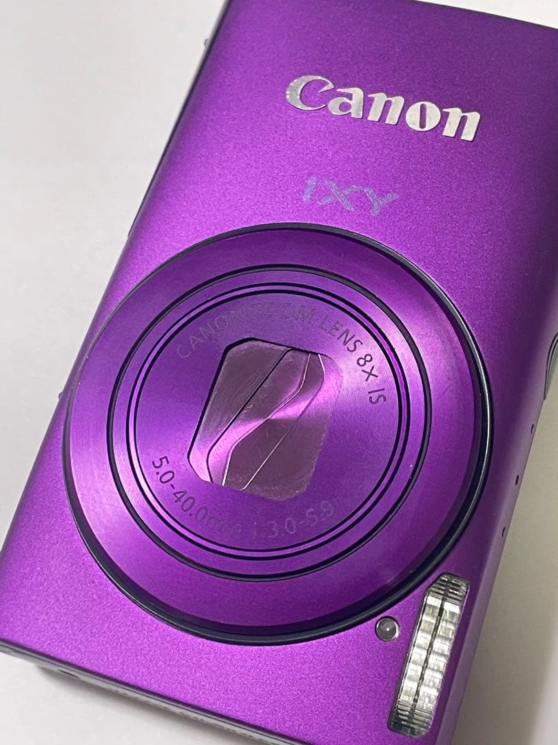 Canon IXY 600F パープル 本体と付属品☆純正ケース長ストラップ付き