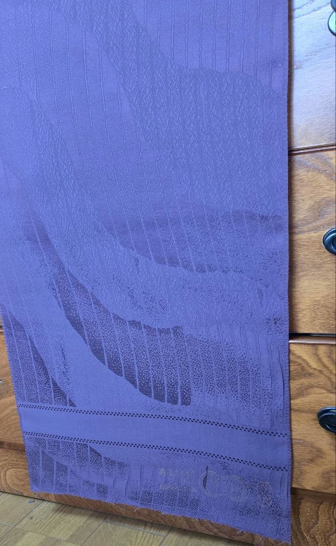 人間国宝 六谷梅軒 桐菊文様 小紋 着物 浜ちりめん まるまん光彩