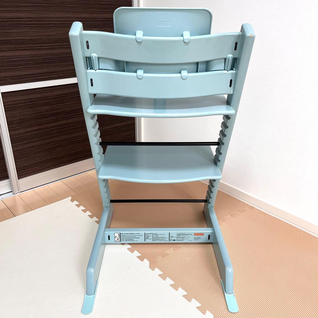 新型 ストッケ トリップトラップ アクアブルー No5 ベビーセット付き