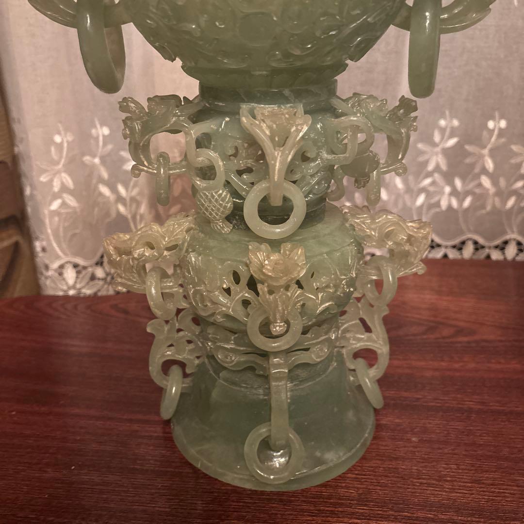 《hulibo》翡翠玉石 中国美術 装飾品 彫刻 中国古玩 アンティーク