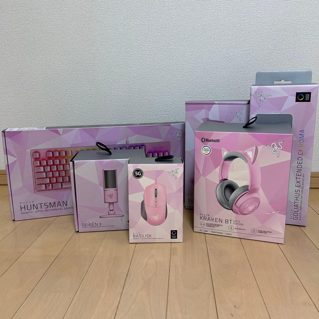 RAZER ピンク ゲーミングPC 機器 セット Razer×サンリオ】ピンクでかわいい“ハローキティ”モチーフのゲーミング