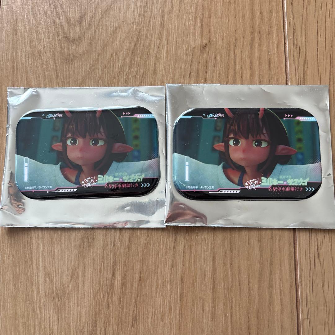 銀河特急 ミルキーサブウェイ チハル orbcafe スクエア缶バッジ - メルカリ