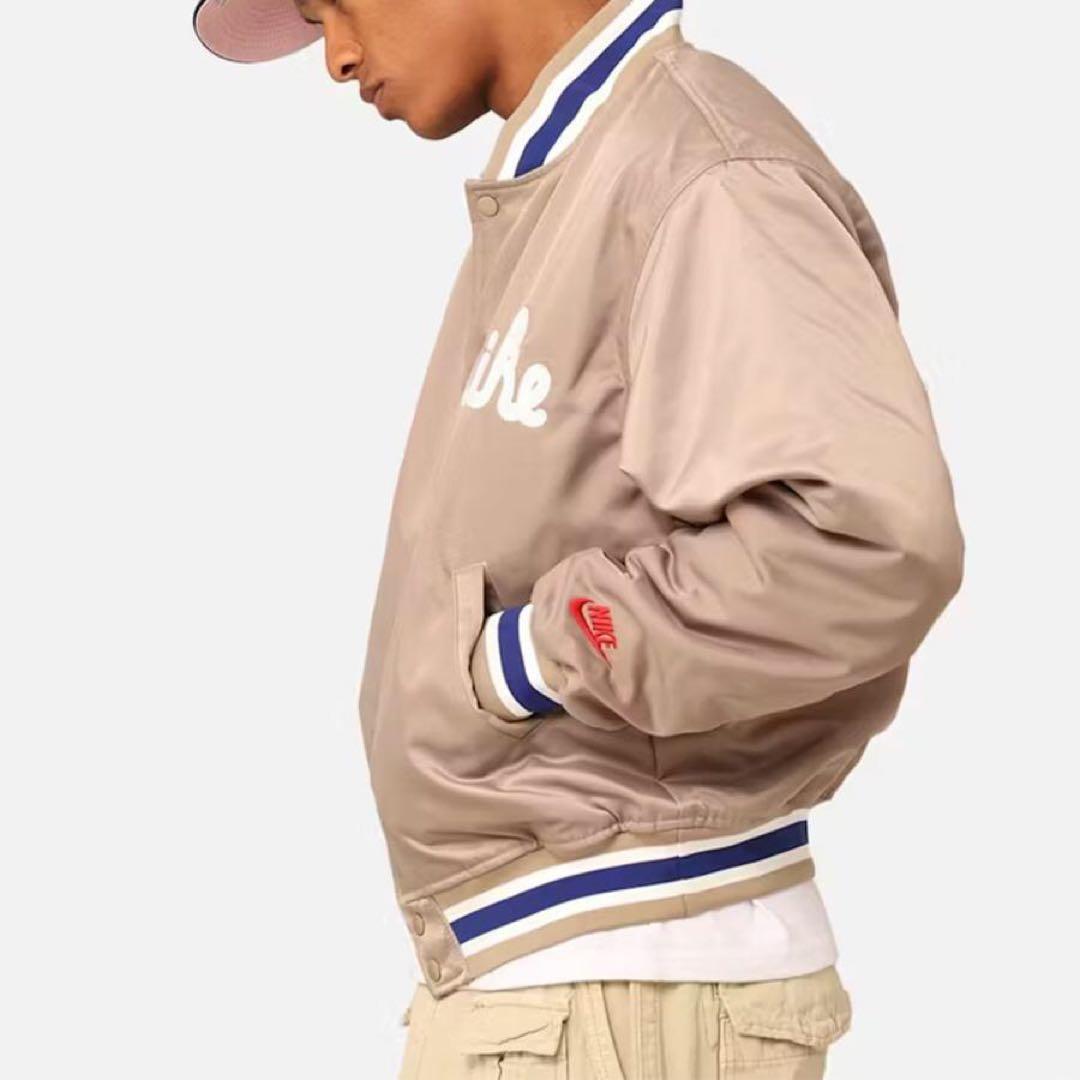 NIKE Dugout Satin Jacket スタジャン カーキ XLサイズ - メルカリ