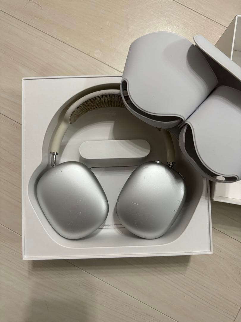 AirPods Max シルバー ケース付き AirPods Max 専用 カラーソフトカバー 保護カバー エアポッズマックス