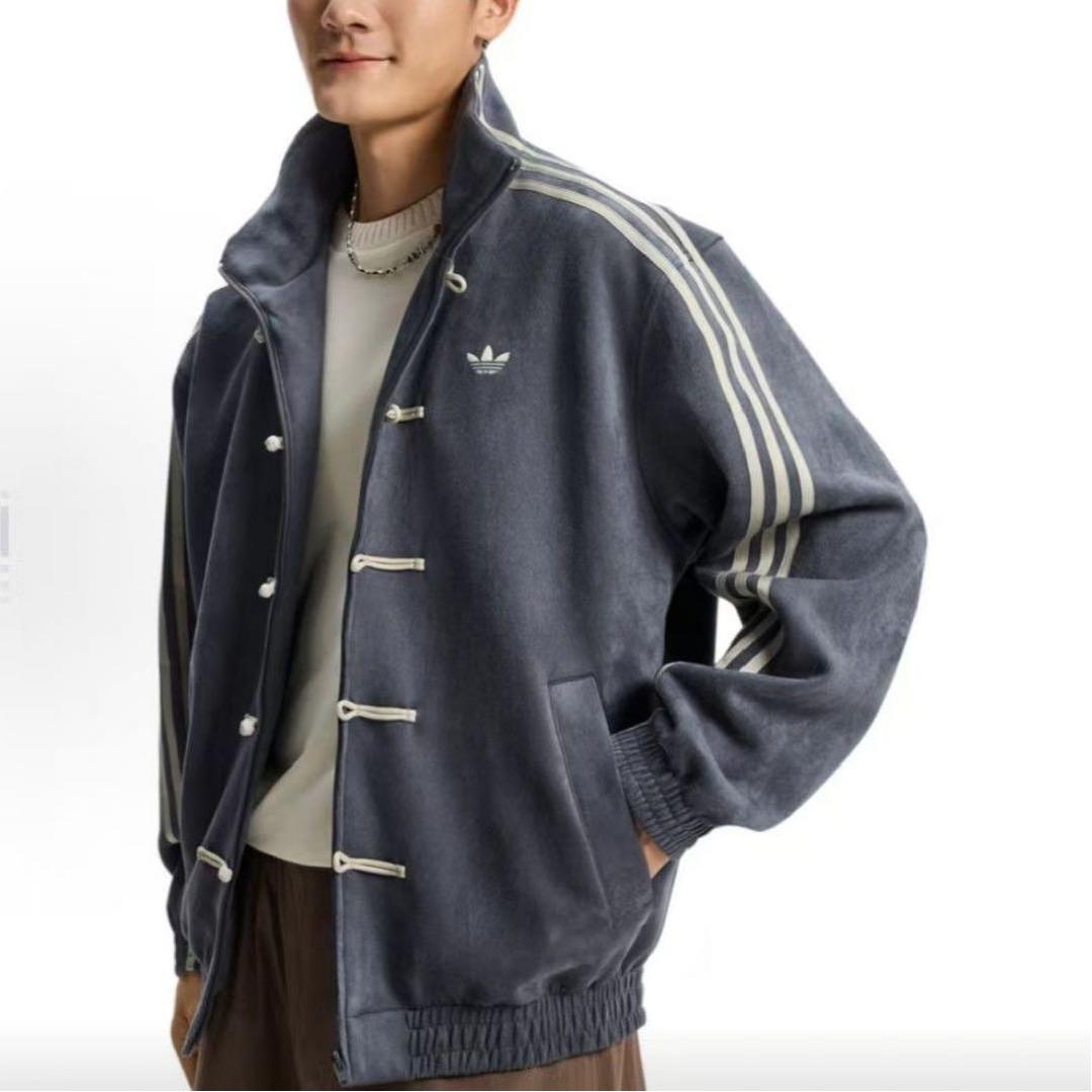 adidasアディダス 中国限定 蛇年トラックジャケット ダークグレーS