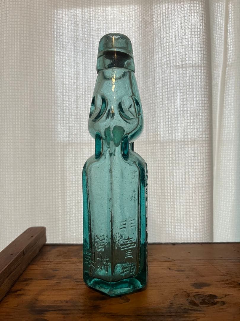 戦前 六角 ラムネ瓶 エンボス レトロ瓶 昭和レトロ アンティーク