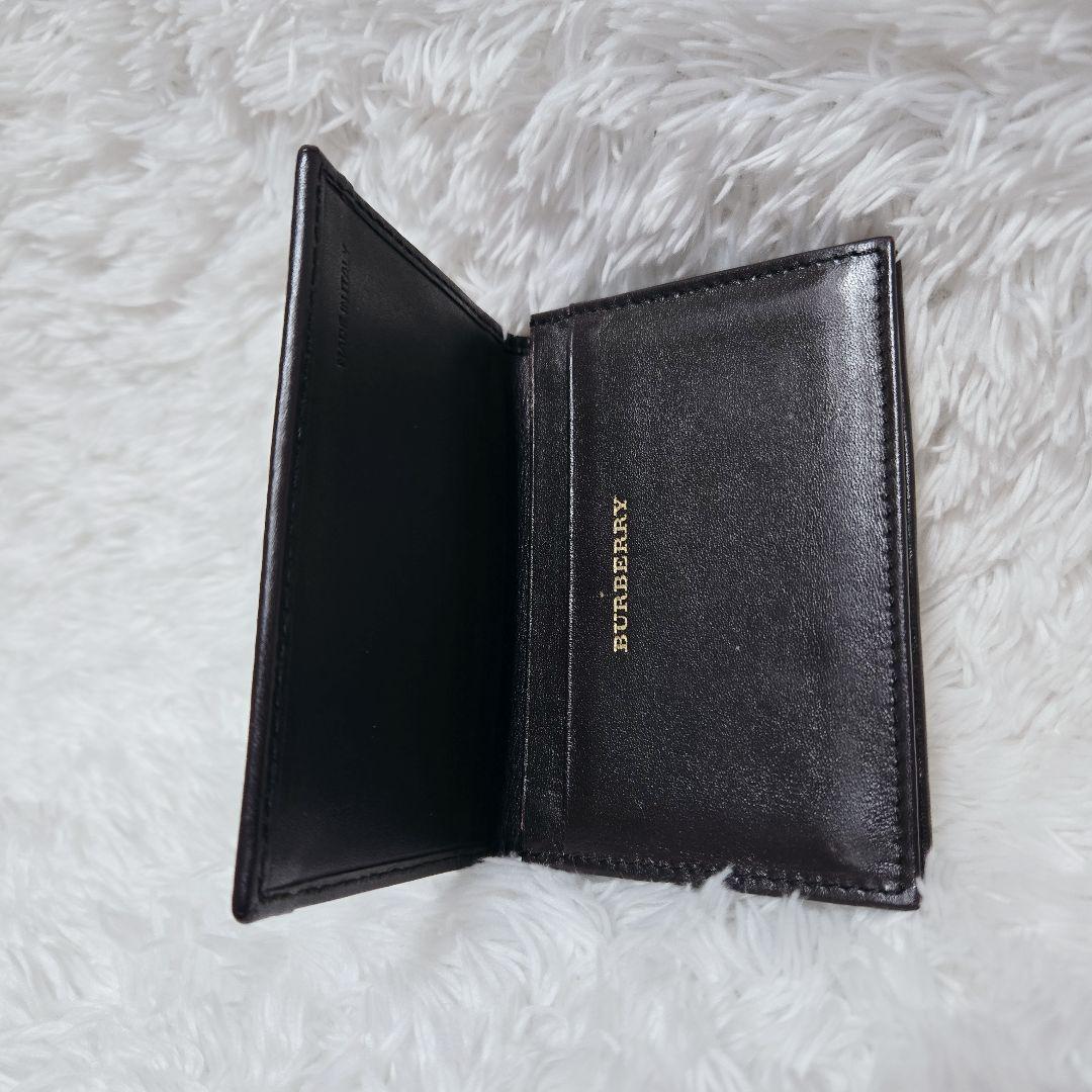 希少 ホースロゴ BURBERRY 名刺入れ カードケース ノバチェック レザー