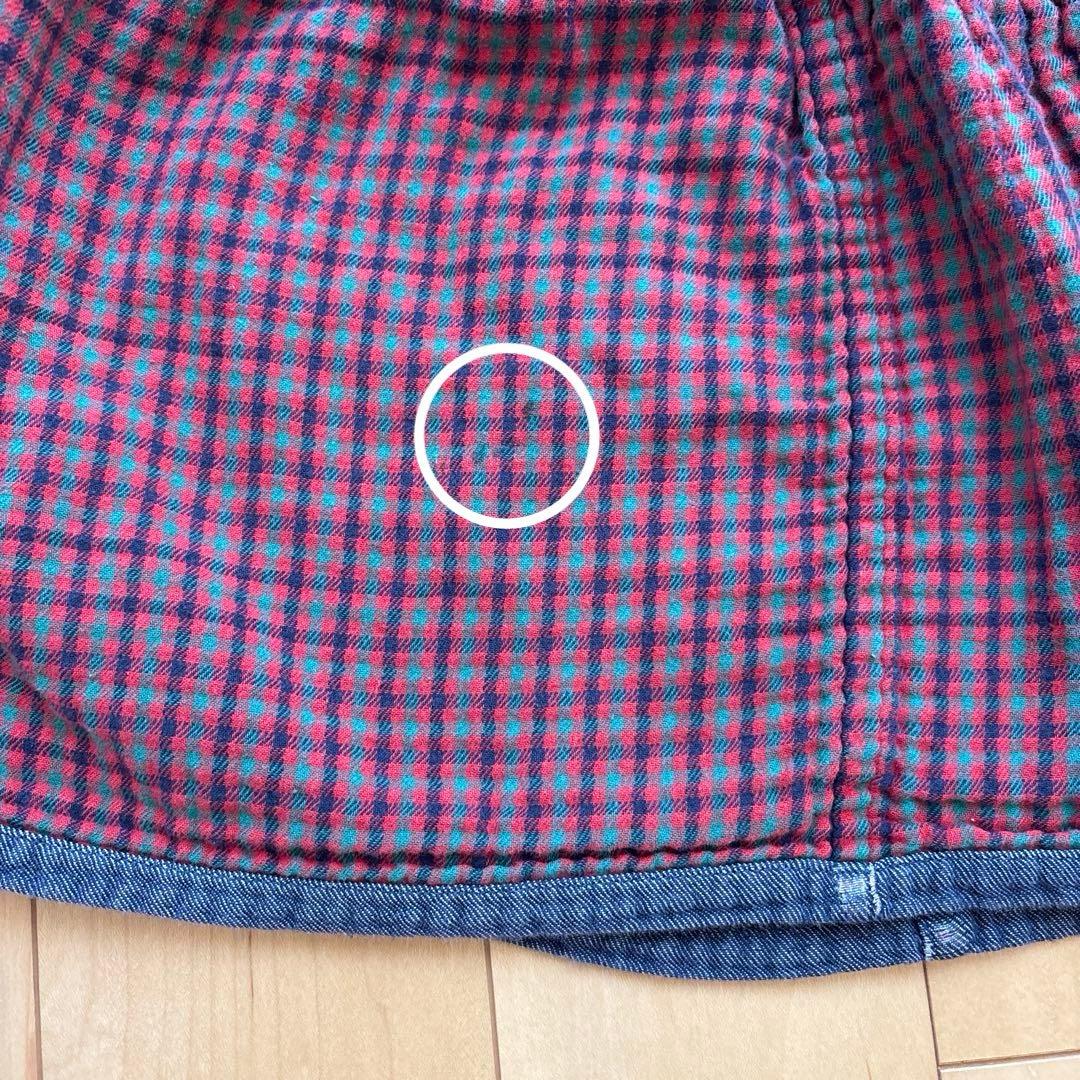 familiar チェック リバーシブル スカート 120 赤 - メルカリ