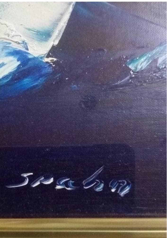 ビクトールスパン 真作ヨットレース油彩変形40号 - メルカリ