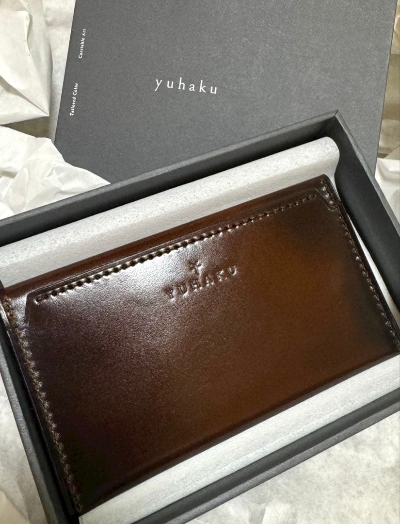 【美品】yuhaku YAC165 名刺入れ yuhaku（ユハク） 名刺入れ 「YUHAKU/ユハク」本革 名刺入れ レザー