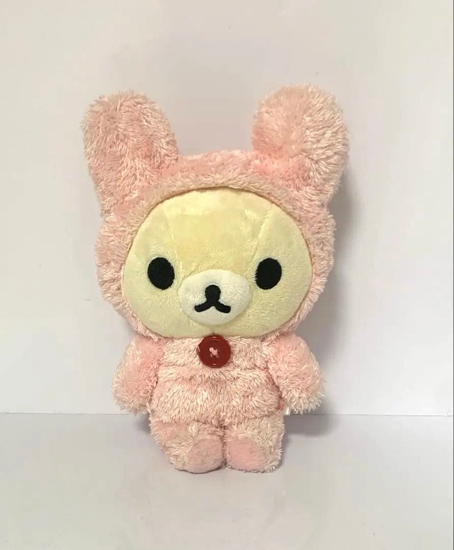 激レア　初期　コリラックマ　うさぎ　着ぐるみ　ぬいぐるみ サンエックス くったりぬいぐるみ（いちご大好き！！コリラックマ