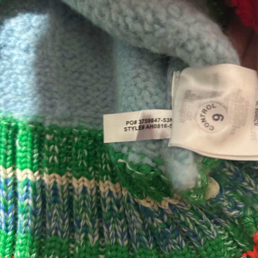 完売品 Lacoste デコラティブリブニットチルデンセーター ウール ロゴ