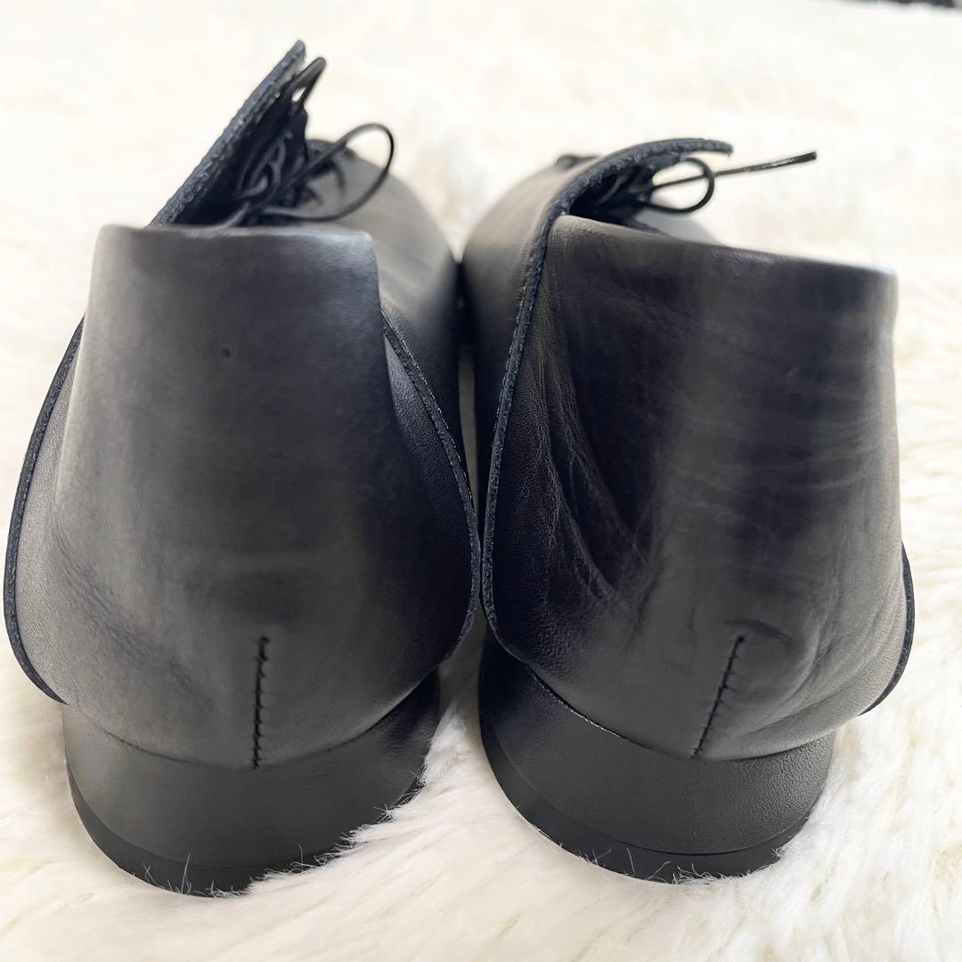 未使用品】Odette e Odile ウェーブカットレースアップ フラット