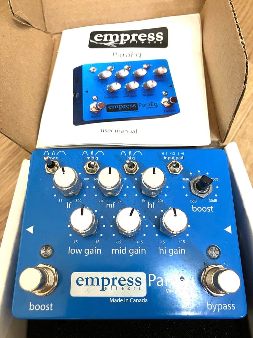 empress ParaEq エンプレス　パライコ　ブースター Empress Effects | Bass ParaEQ 製品情報