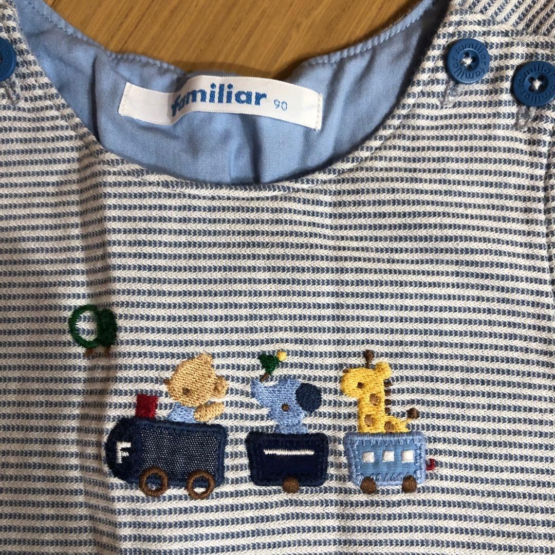 Familiar ファミリア ロンパース2点セット(サイズ60) familiar シャツ