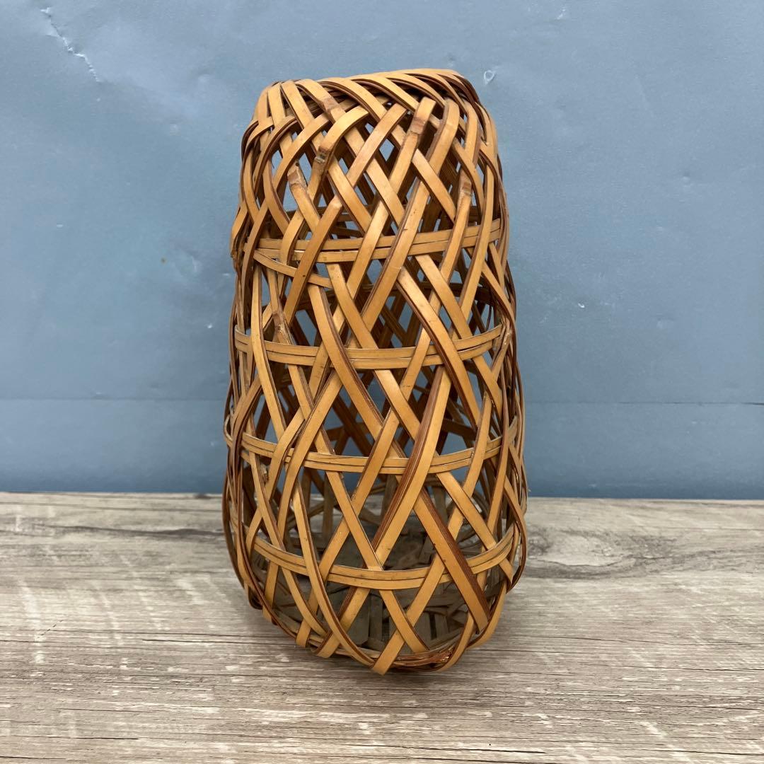 3F 竹編み 花籠 花器 花入 竹籠 民芸品 工芸品 アンティーク