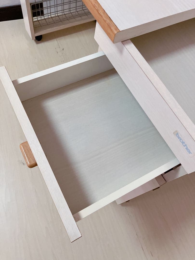 brother ブラザー バタフライテーブル 作業台 コンセント穴付き 木製