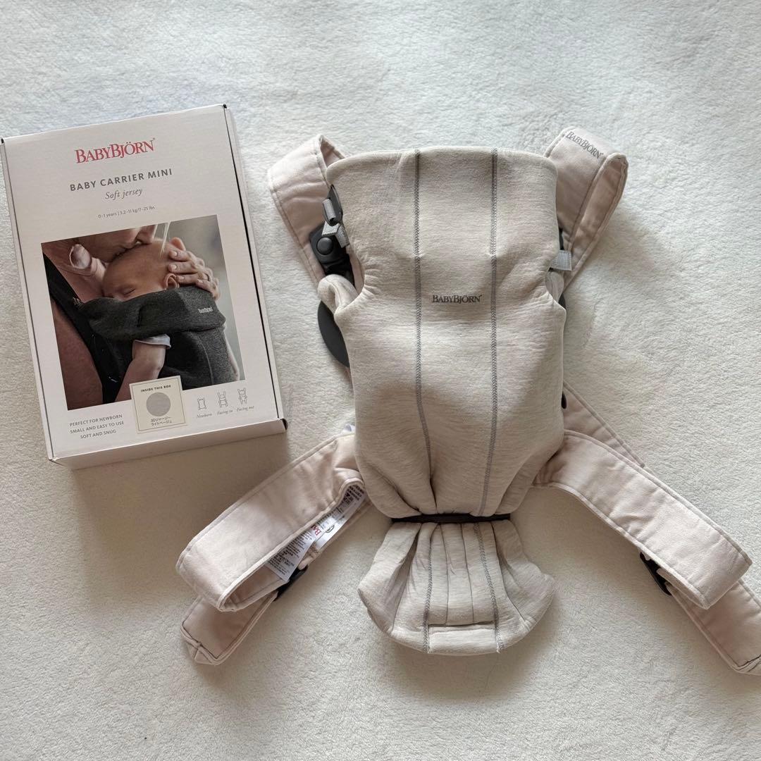 BabyBjörn ベビーキャリア ミニ ライトベージュ 3Dジャージー - メルカリ