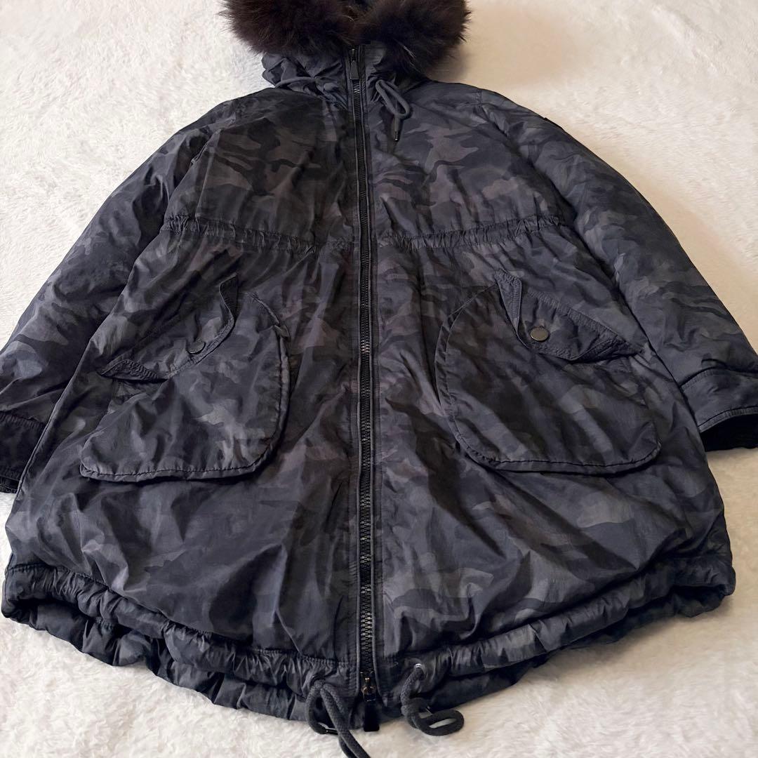 4305 【美品】 タトラス ダウンモッズコート 迷彩 カモフラ