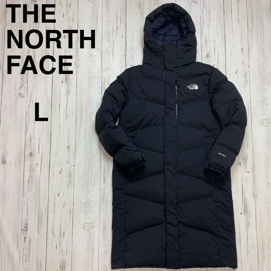 ノースフェイス ロングダウンコート メンズ L 黒 ドライベント RDS