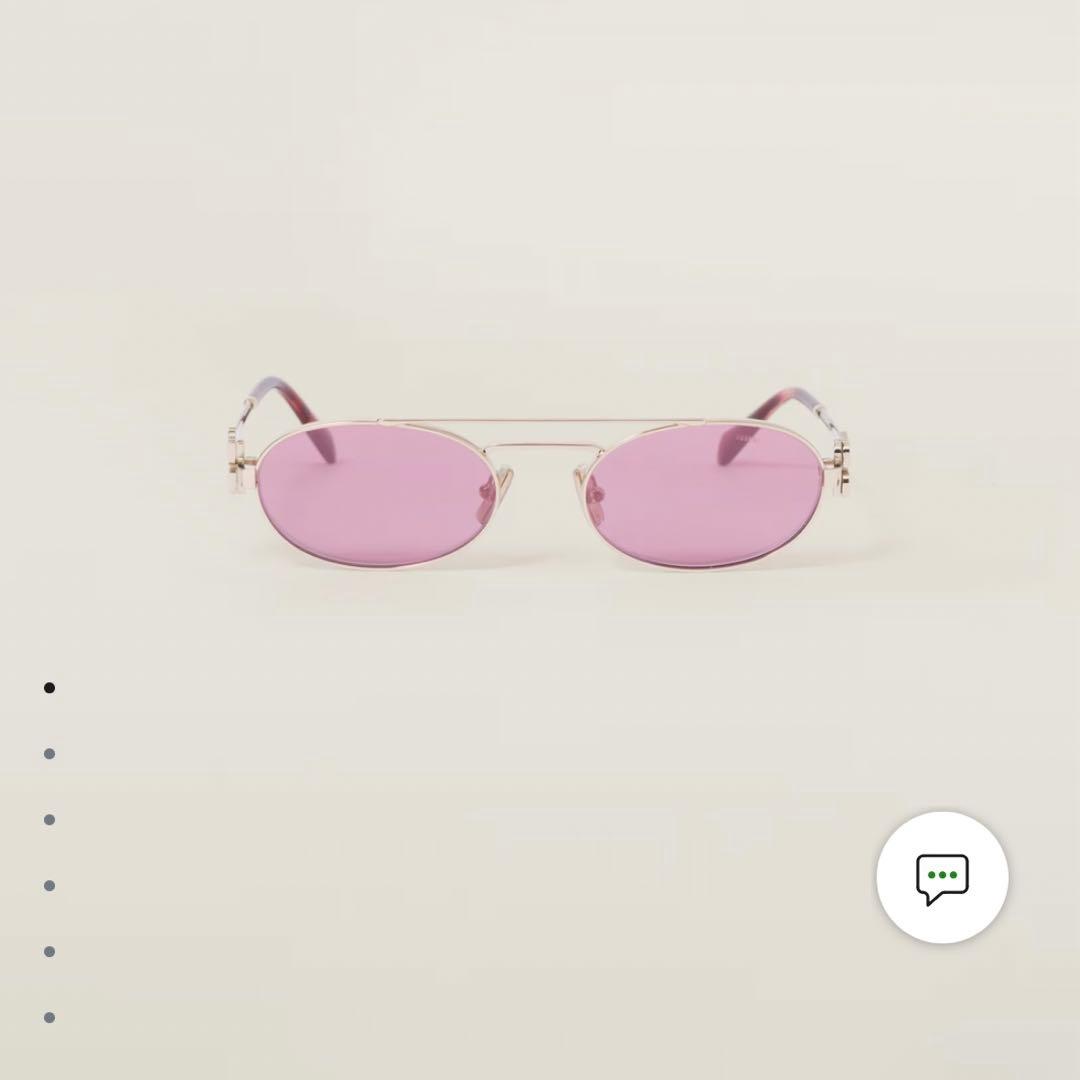 n*u様 MIUMIU ミュウミュウ サングラス 赤 ピンク アイウェア 希少品 miu miu（ミュウミュウ） アイウェア リガード サングラス MU 04ZS