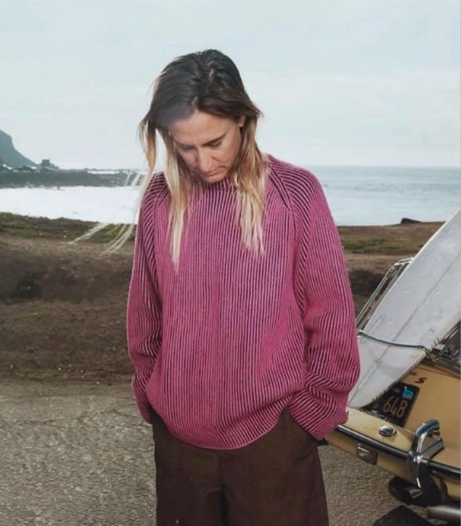 STUSSY CONTRAST RIB SWEATER