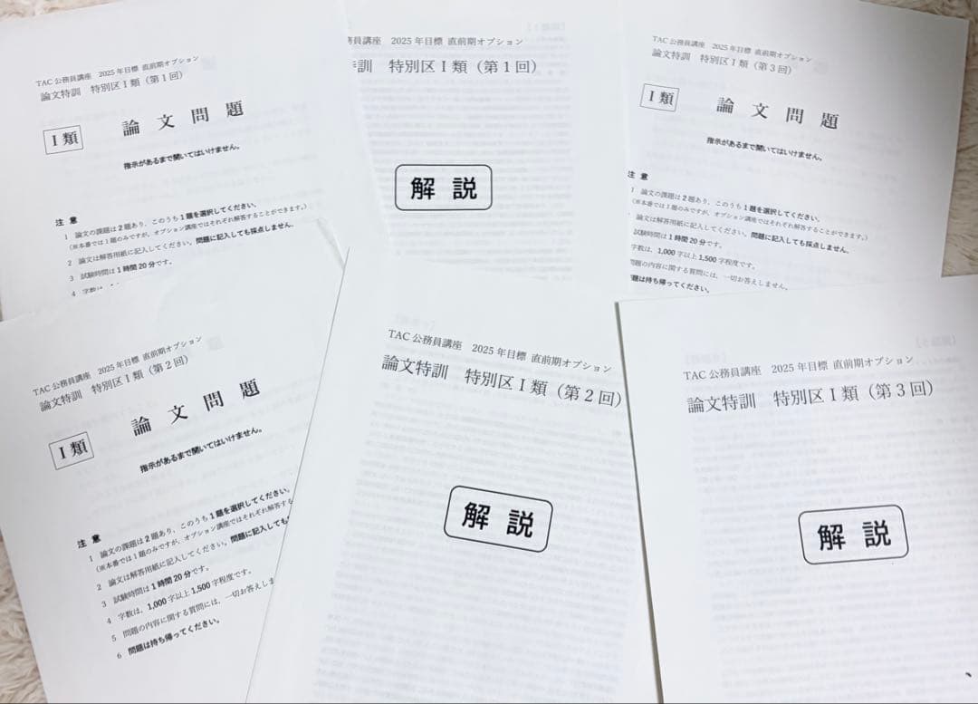 2025合格目標 TAC公務員試験対策 Vテキスト 講義ノート 模試 まとめ