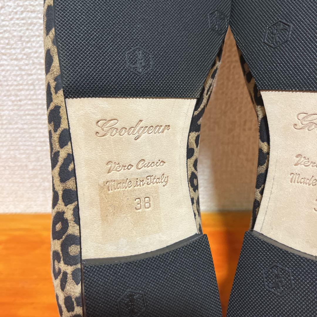 ❀未使用品 SPELTA スペルタ バレエシューズ レオパード 38 24.5