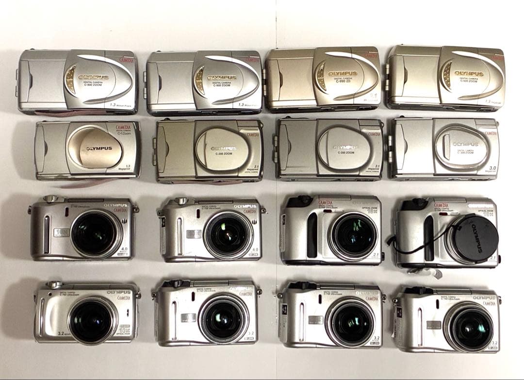 【OLYMPUS　CAMEDIA】 コンパクトデジタルカメラ 16台まとめ売り Olympus Camedia C-2040 Zoom Digital Camera. 2.1 Megapixel w/3x
