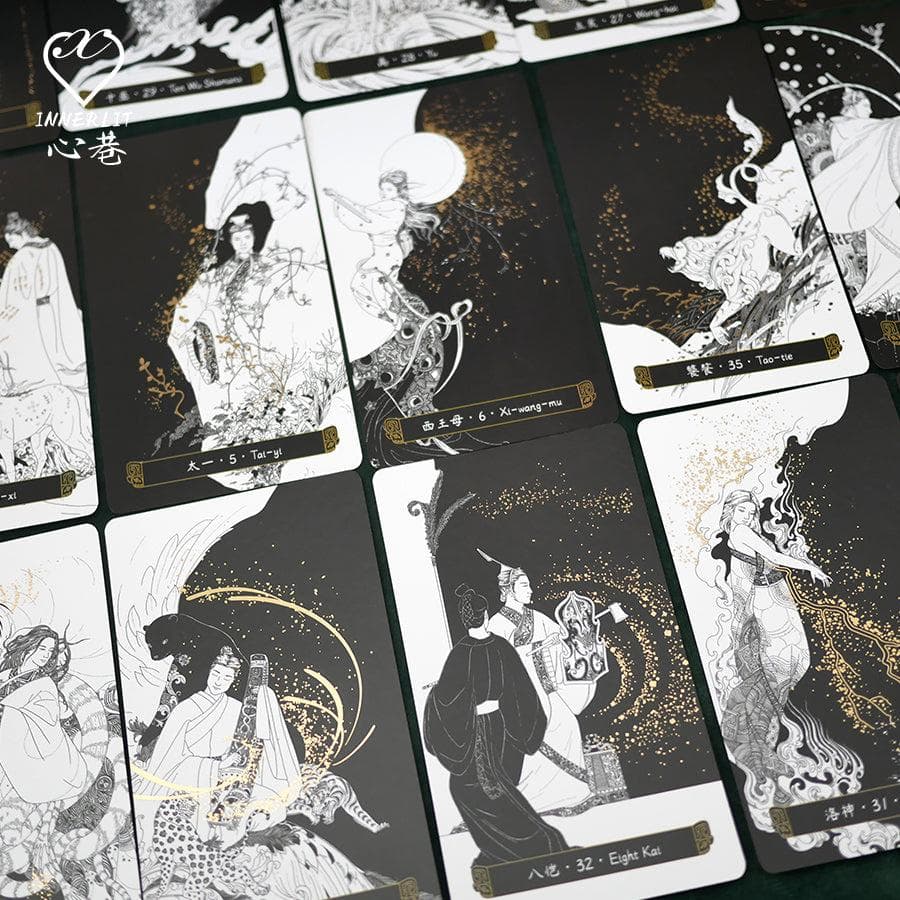 正規品オラクルカード】墨絵×金箔の静かな美しさ✨幽玄な天空と古代