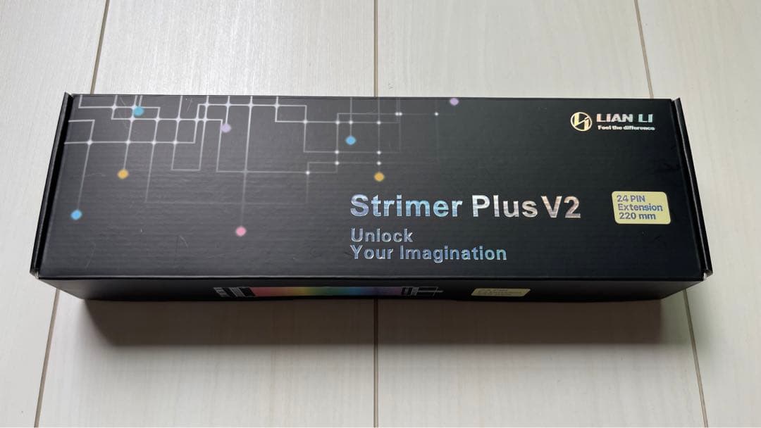 LIAN LI Strimer Plus V2 24PIN RGB延長ケーブル LIAN LI STRIMER PLUS V2 24 Pin RGB Power Extension Cable for PC