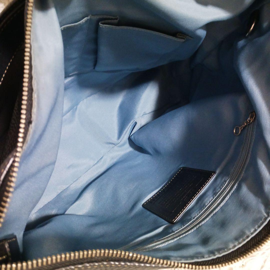 極美品✨コーチ F12323 ワンショルダーバッグ シボ革 レザー 黒 A4