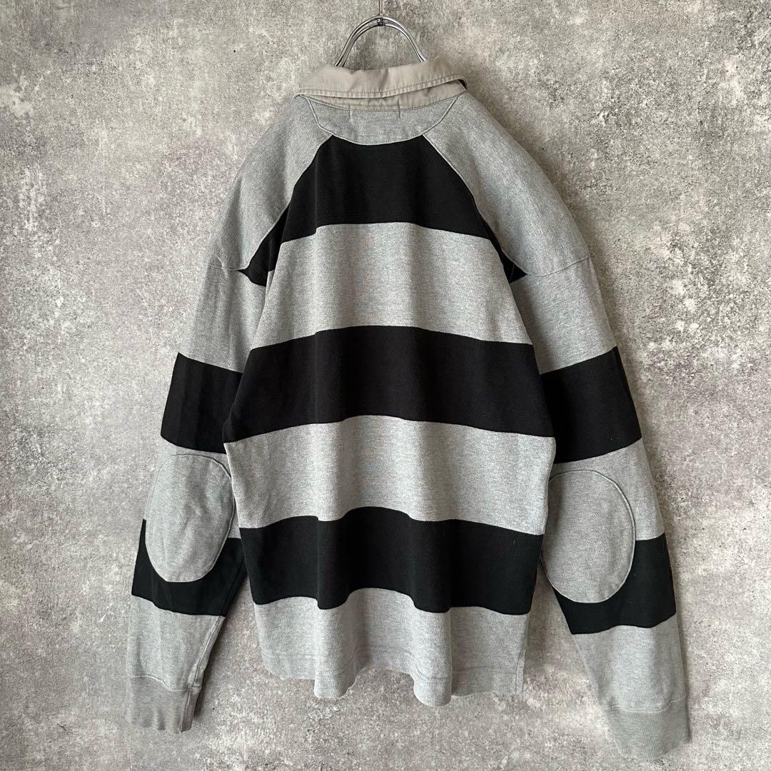 A BATHING APE ラガーシャツ ボーダー ロゴ キムタク HERO - メルカリ