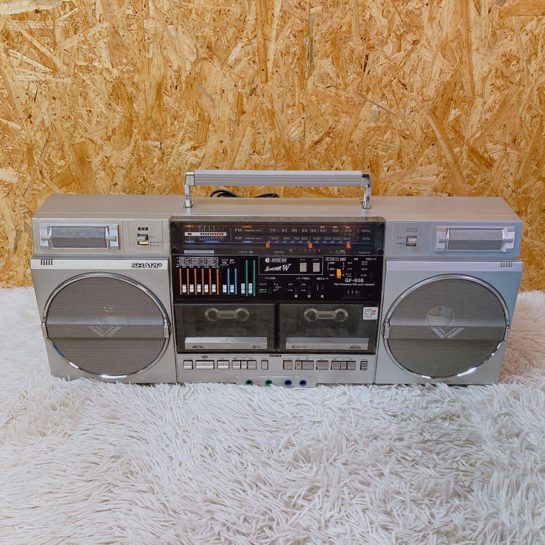SHARP ラジカセ　GF-858 Yahoo!オークション -「gf858」(カセットデッキ) (オーディオ機器)の