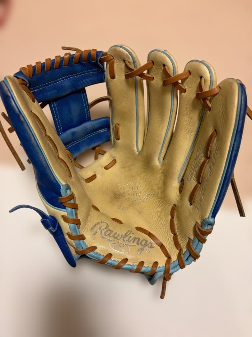 Rawlings 軟式グローブ 右投げ用 青/クリーム - メルカリ