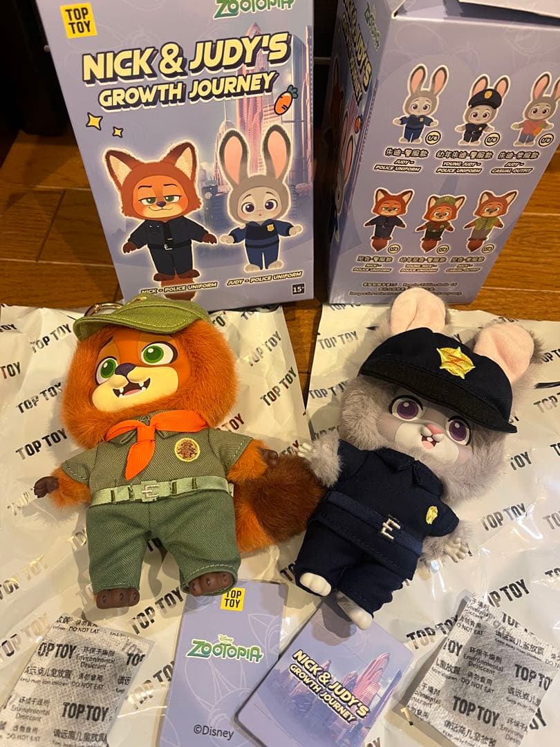 TOPTOY ズートピア　ニックとジュディ　セット TOPTOY ブラインド ズートピア ニックとジュディの成長の冒険シリーズ