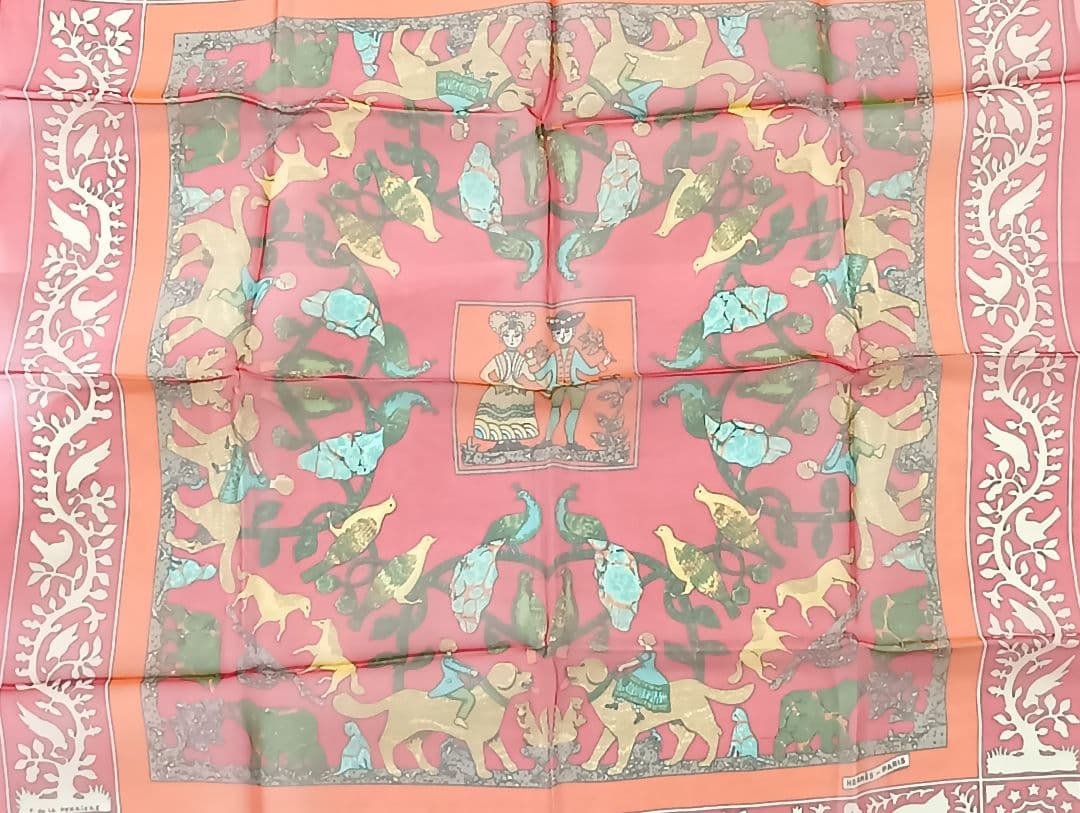 SORA.さま専用！177 HERMES エルメス ハンカチ エルメスハンカチ 2枚セット H柄 マジェンダ/水色 ユニセックス