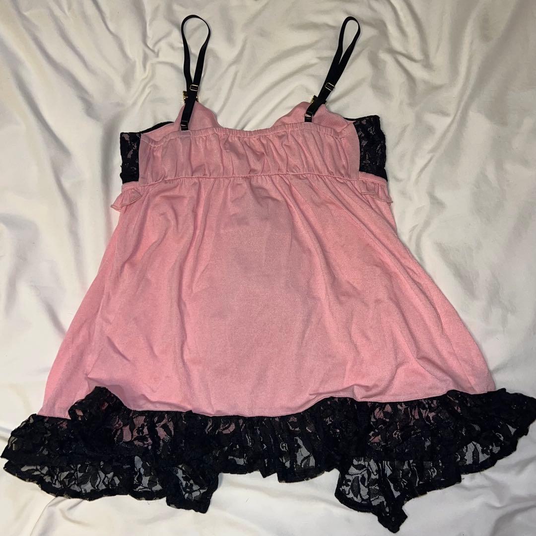 GOLDS∞infinity 黒 ピンク キャミソール