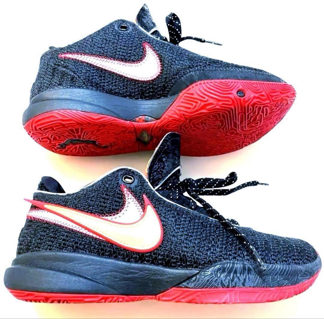極美品 NIKE レブロン20 26cm バッシュ 黒赤 - メルカリ