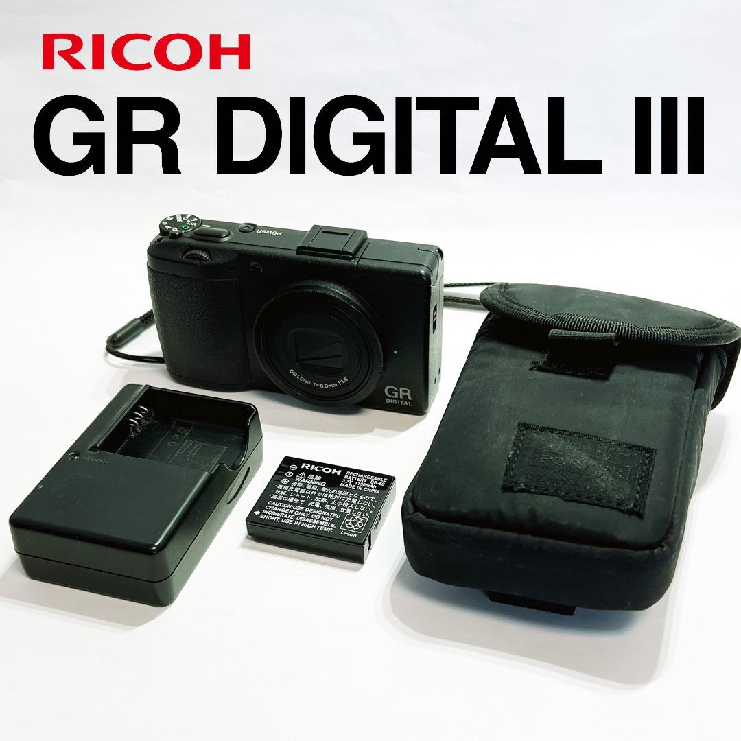【美品】 RICHO リコー GR DIGITAL III 3《S数340回》 RICOH GR digital IIIは、いまだ現役で2台確保している。｜記憶カメラ