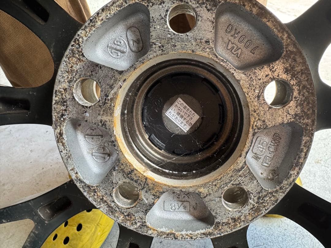 送料無料。Rays ホムラ　19インチ ホイールセット　8.5j ＋45