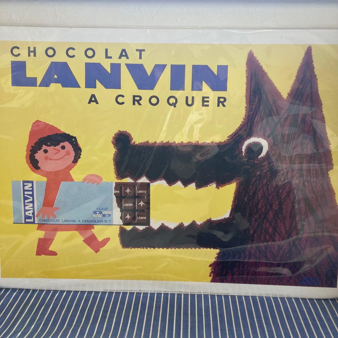 LANVIN チョコレート ポスター エルベ・モルバン 女の子と狼50×70