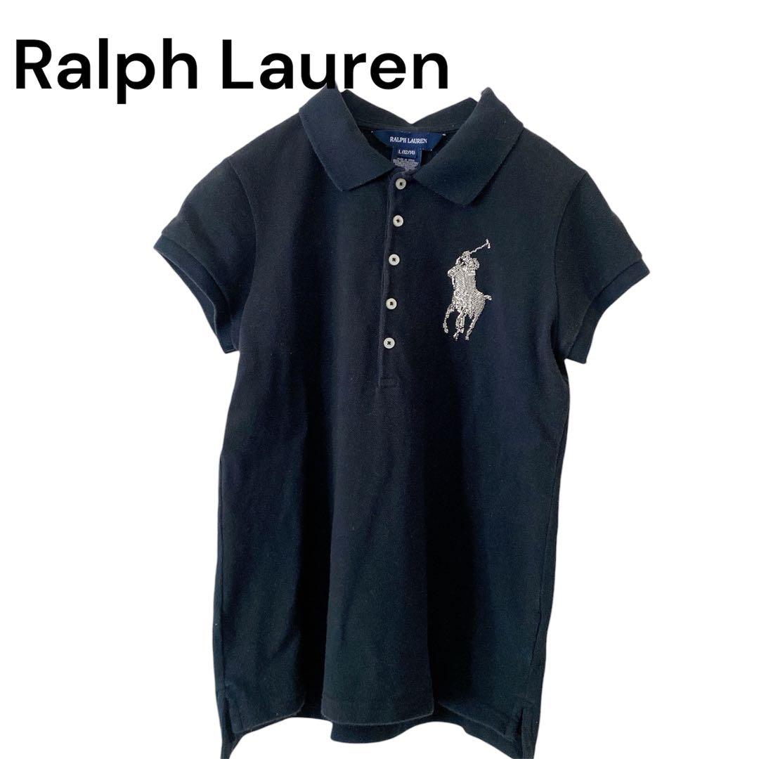 Ralph Lauren ビッグポニー ポロシャツ ビーズ S ネイビー y2k - メルカリ