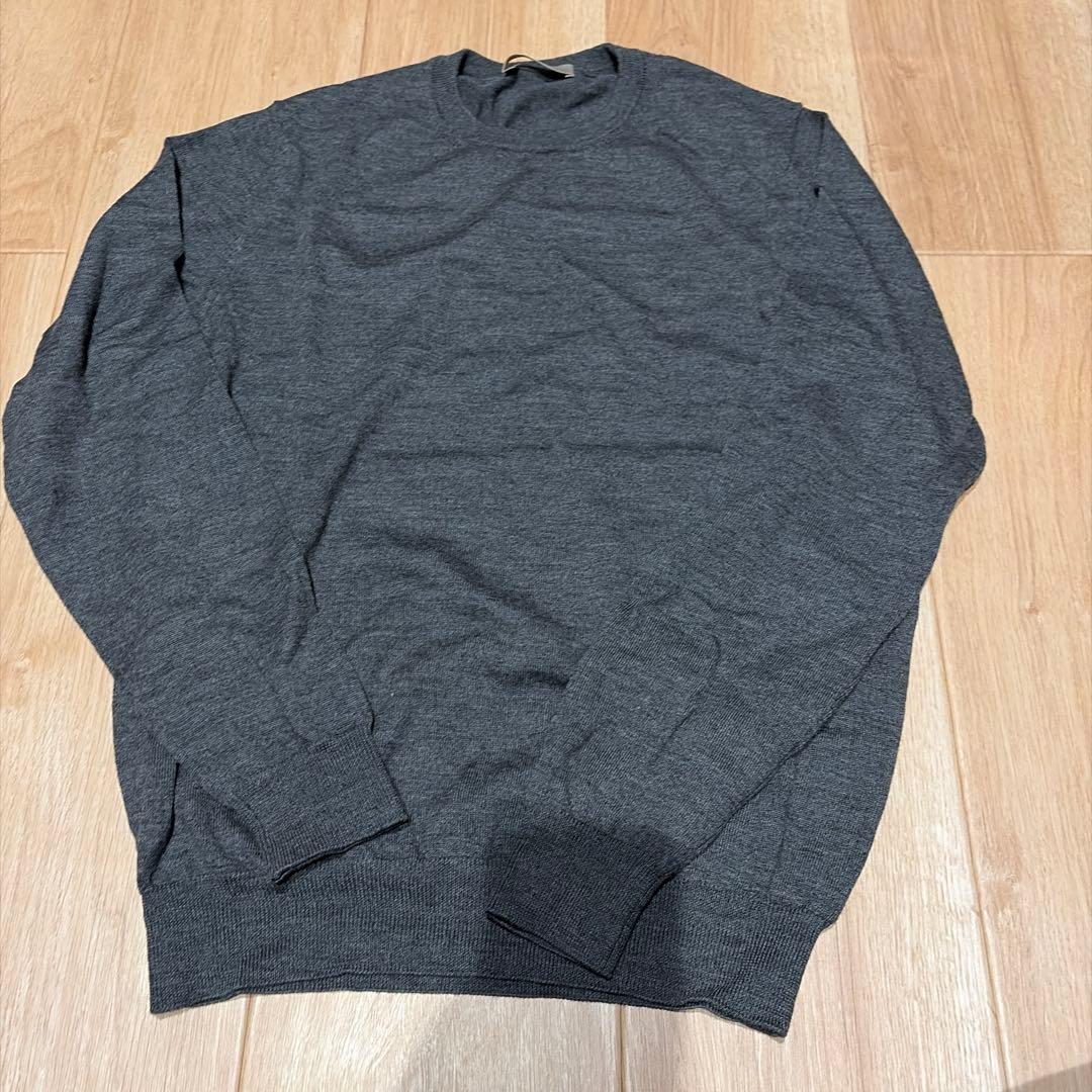 新品未使用　cruciani ウールニット サイズ48 Cruciani ウール 27G クルーネックニット 後染め グレー 48 - メルカリ