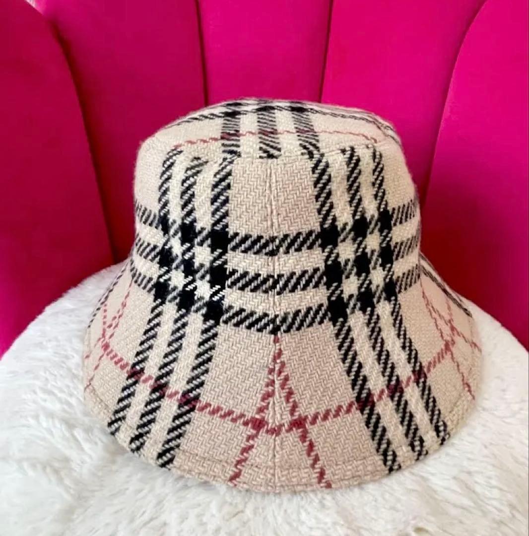 Burberry ロンドン ノバ チェック柄 ウール バケットハット - メルカリ