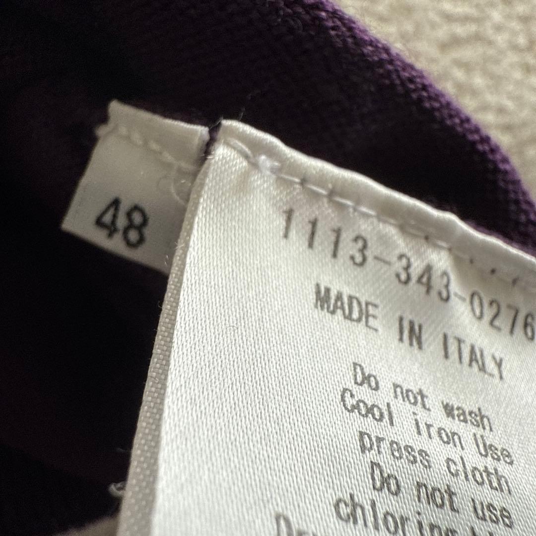 cruciani ウールニット セーター 48 パープル バーガンディ色 - メルカリ