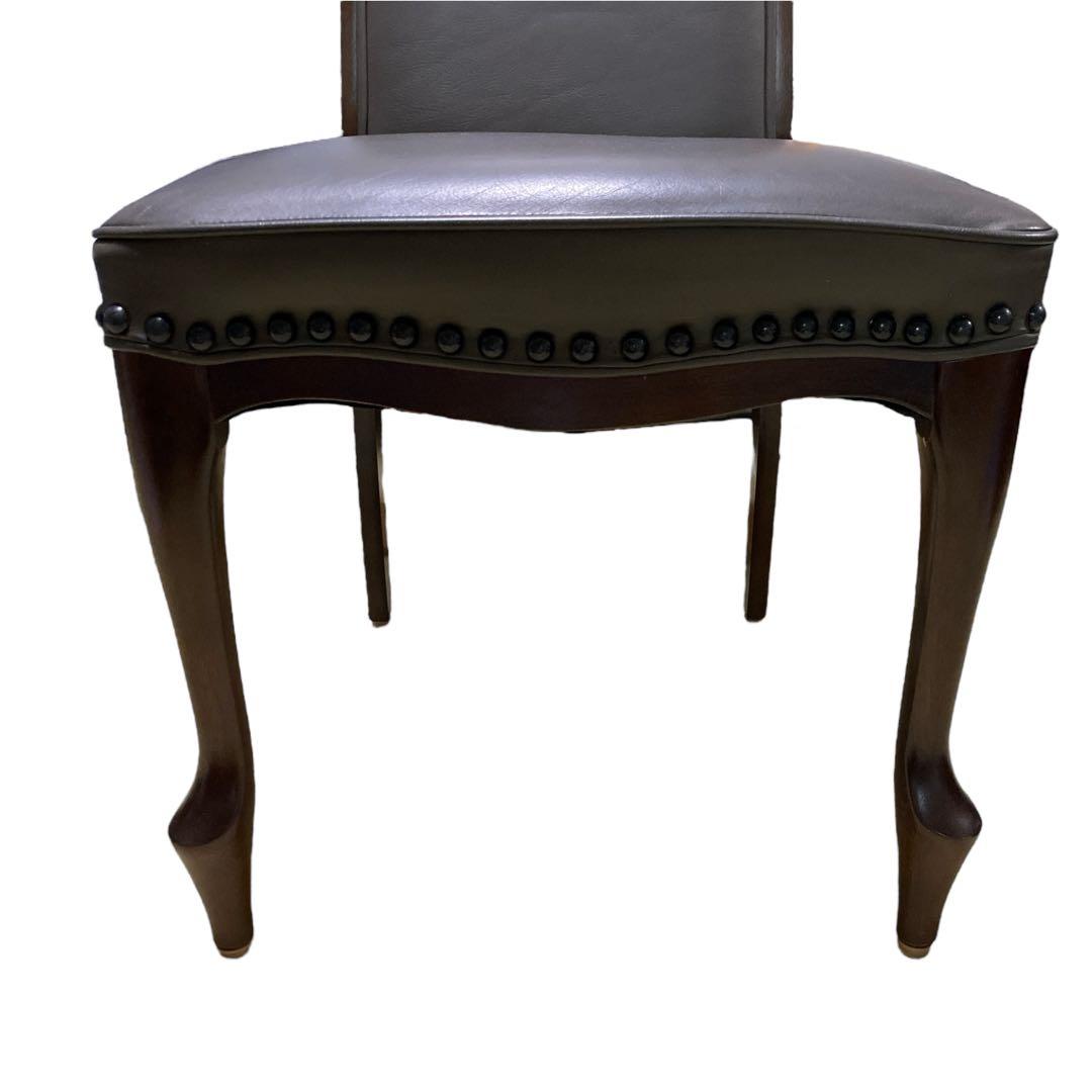 マルニ ベルサイユ ダイニングチェア 2脚 鋲打ち 猫脚 肘置きあり なし