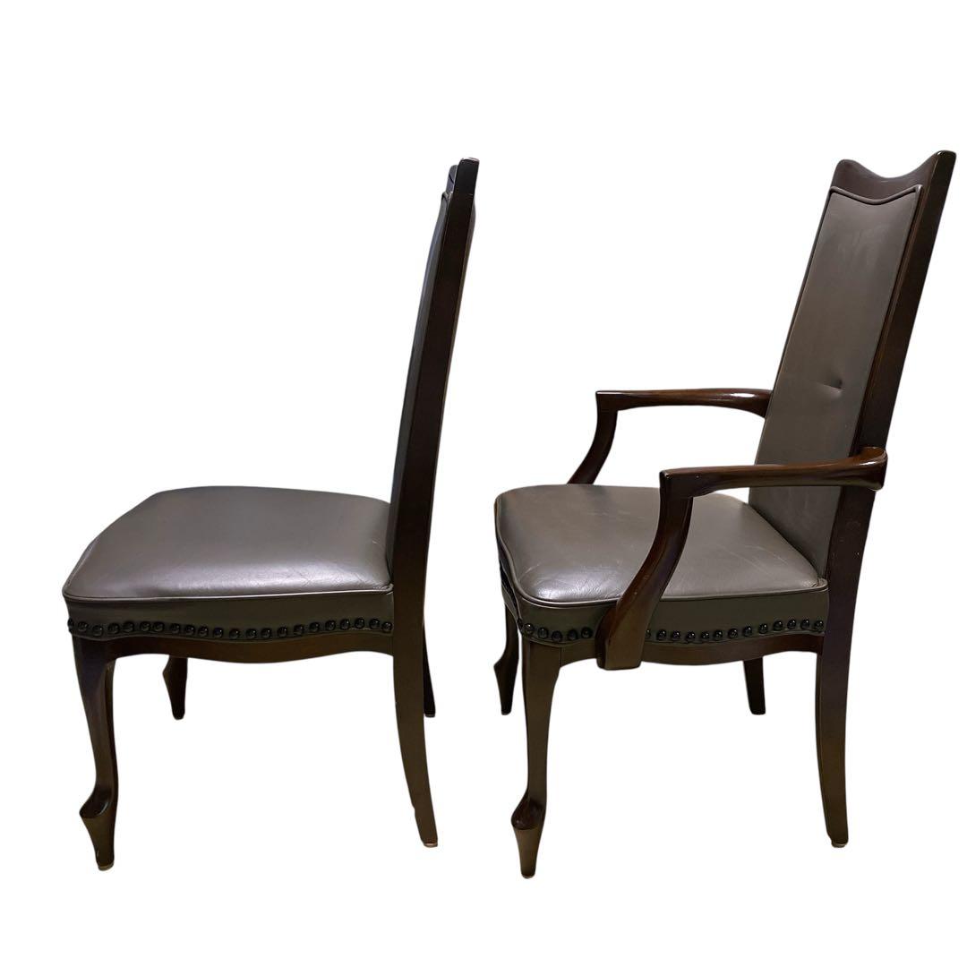 マルニ ベルサイユ ダイニングチェア 2脚 鋲打ち 猫脚 肘置きあり なし