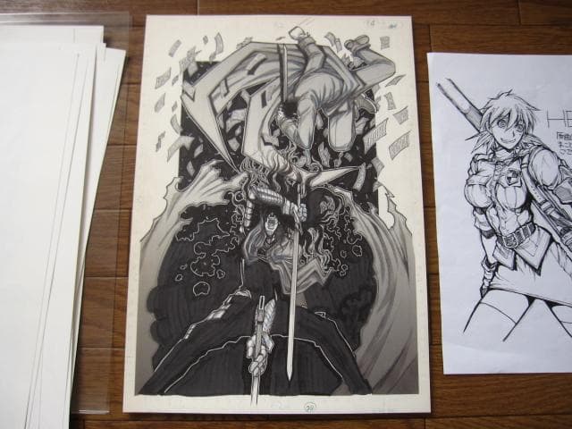 ヘルシング 20周年記念 複製原画 ミレニアム＆特務機関イスカリオテ